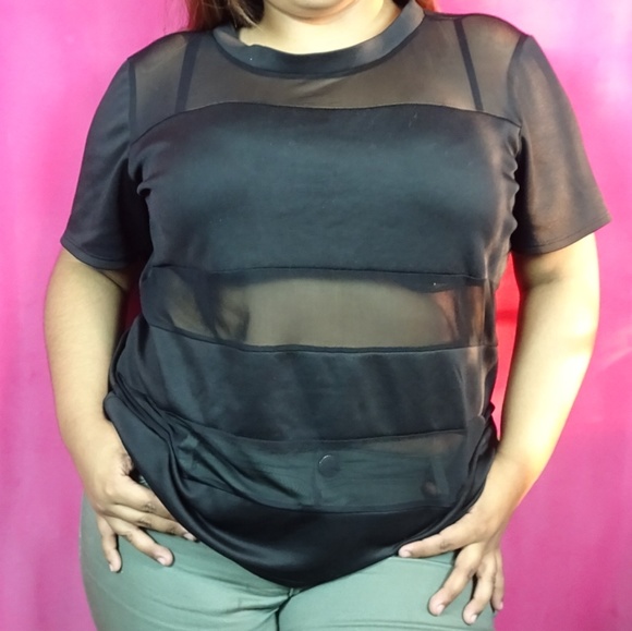 black see thru shirt